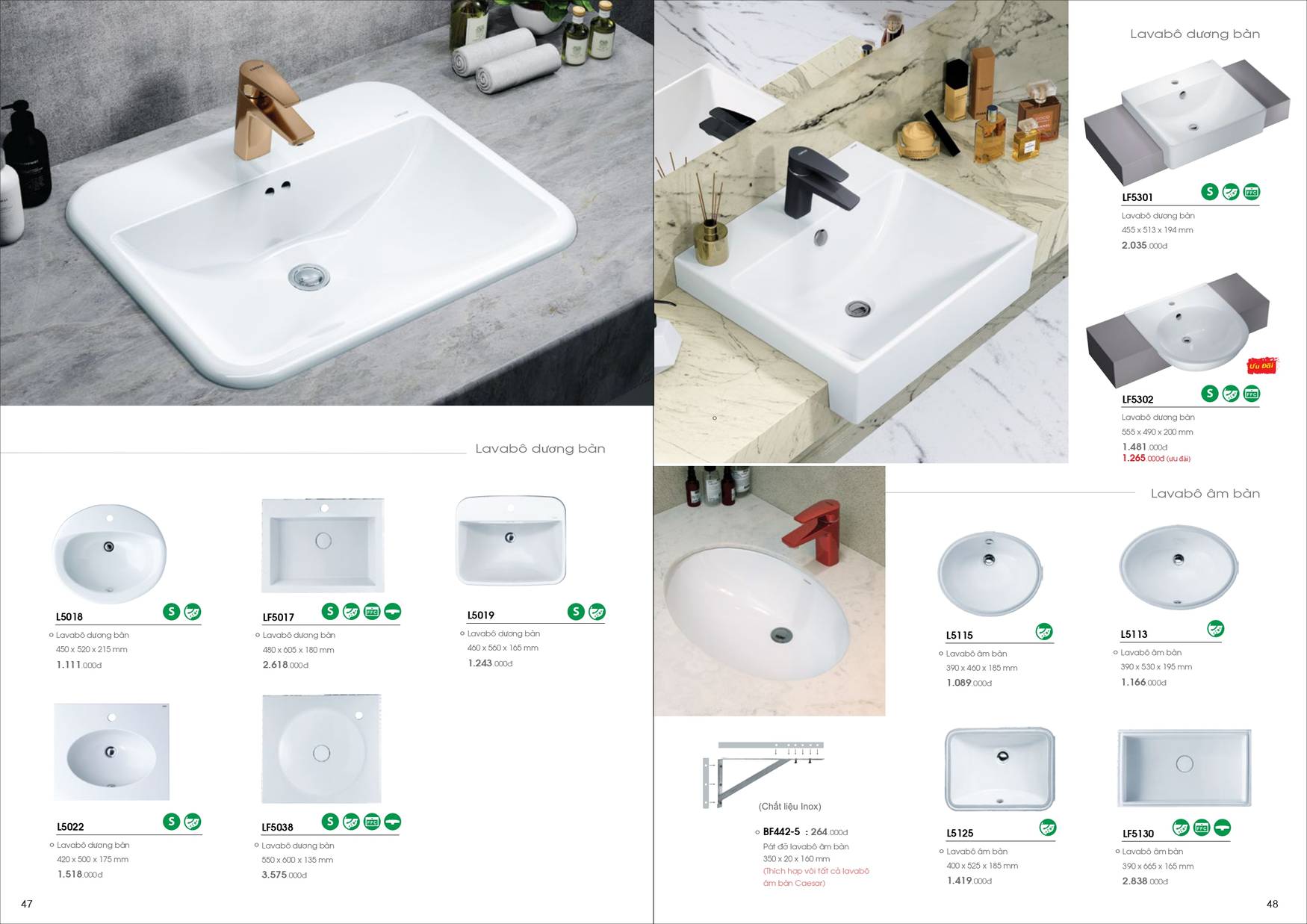 Catalogue và Bảng giá Thiết bị vệ sinh CAESAR mới nhất 2025 /Page 25